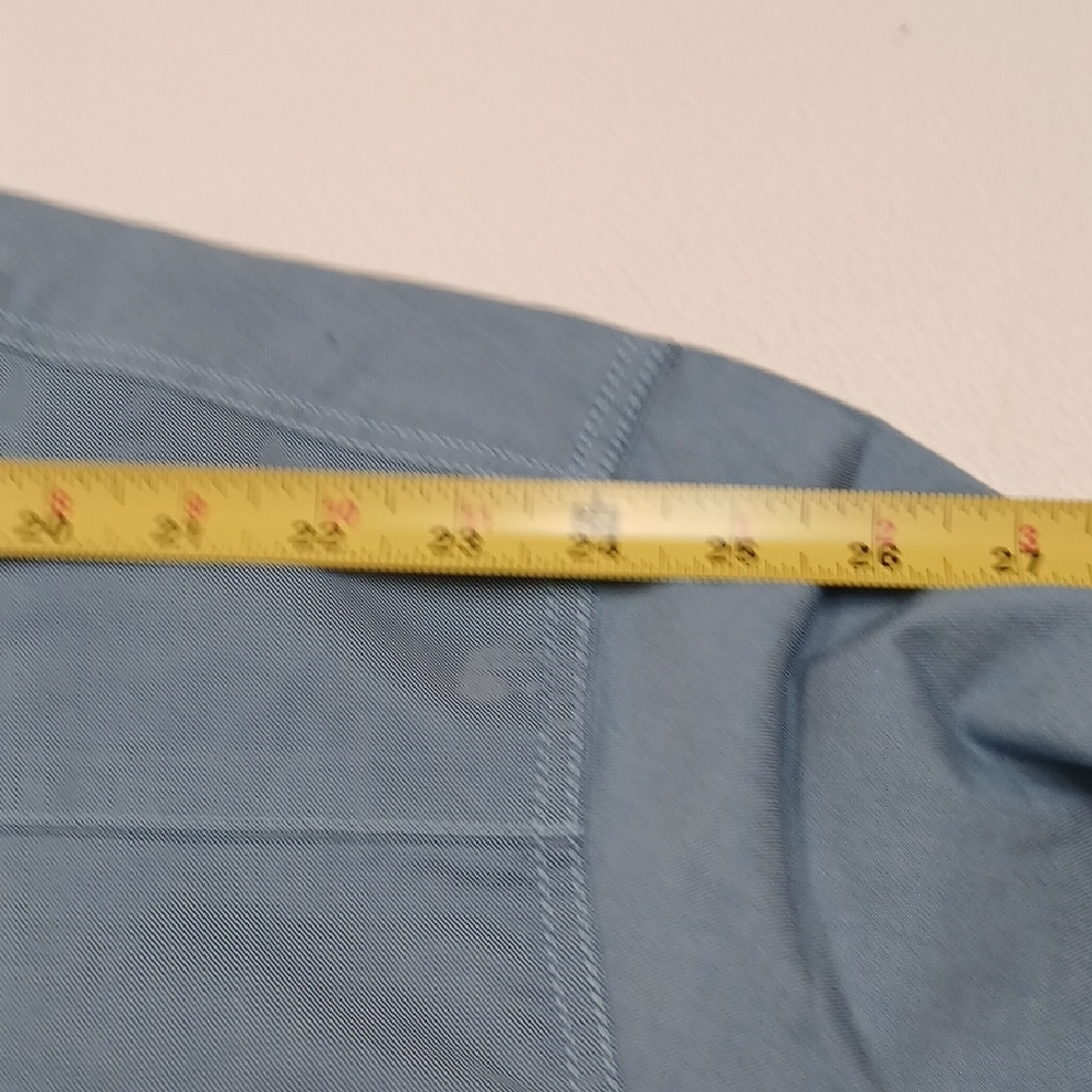 Casual Light Blue Snap-Front Button Down Shirt by - Picture 6 of 11
